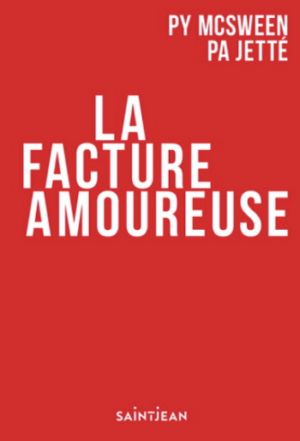 Un des meilleurs livres québécois de finances personnelles, La facture amoureuse, montrant la couverture rouge et titre seulement
